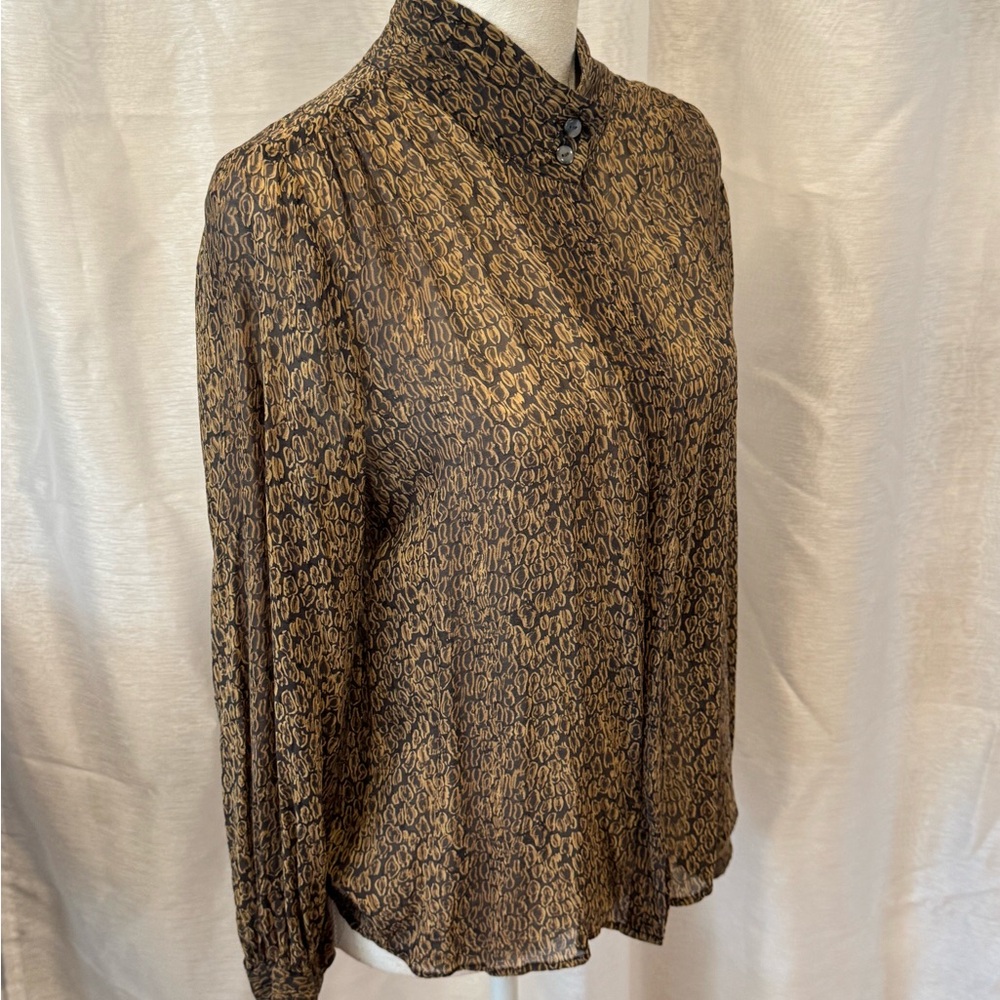 Pendleton Leopard Print Blouse